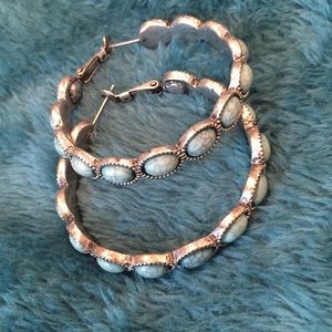 Turquoise Hoop Earrings